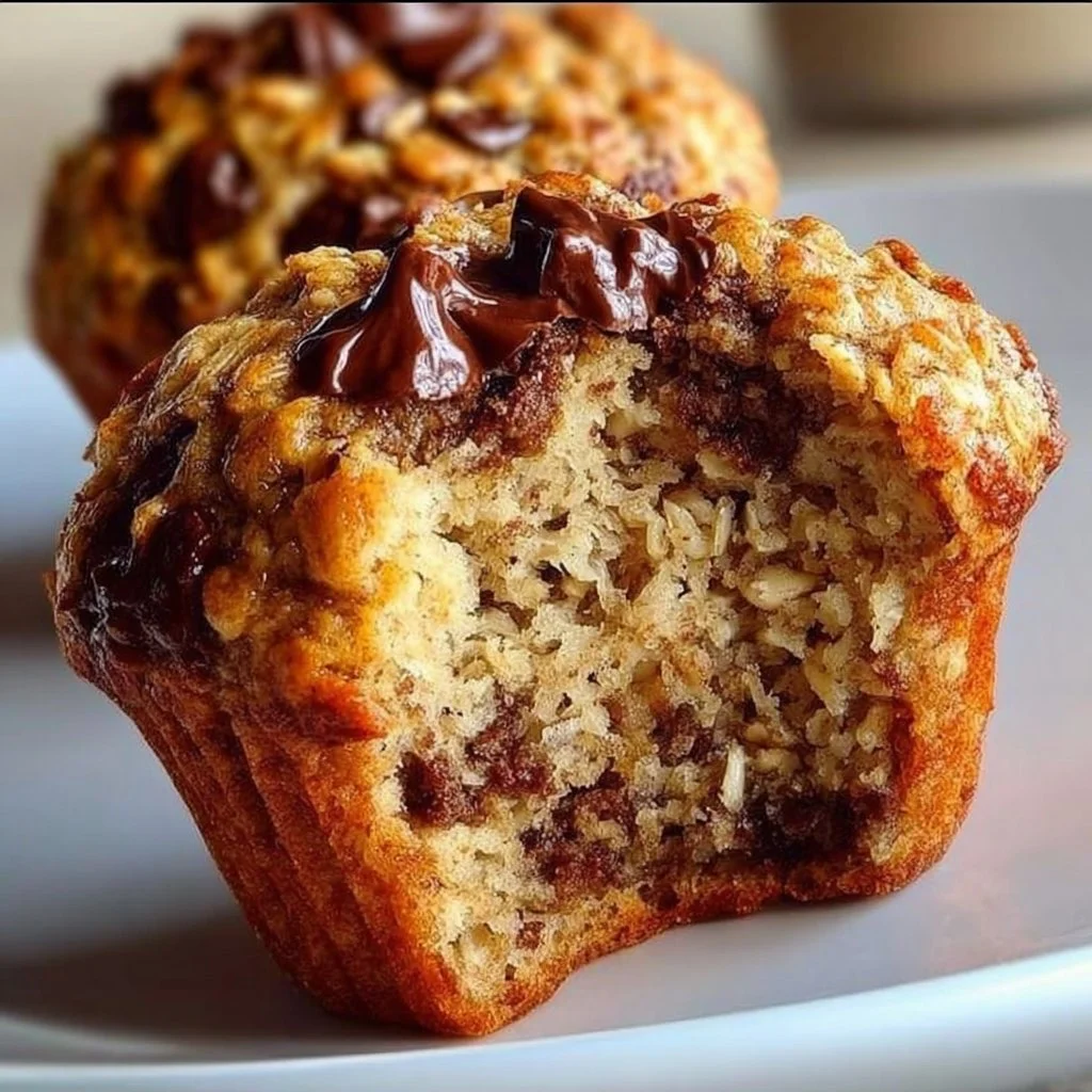 Fearless 3-Day Oatmeal Chocolate Chip Breakfast Muffins 2 Delicious oatmeal chocolate chip muffins ready for breakfast