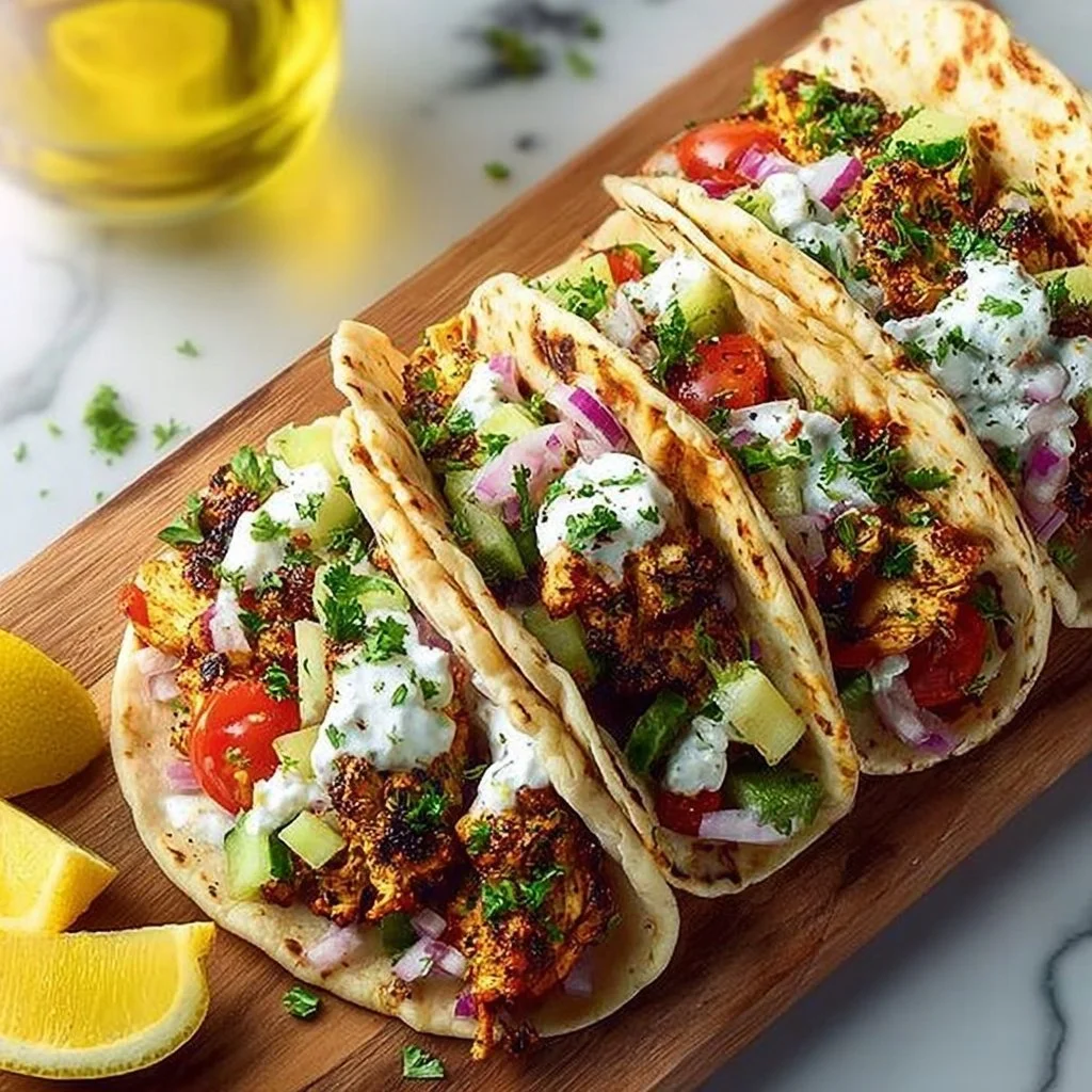 Quick Mediterranean Chicken Tacos