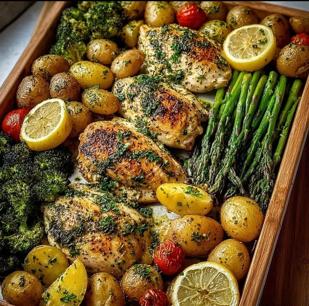 Sheet Pan Garlic Butter Chicken and Veggies