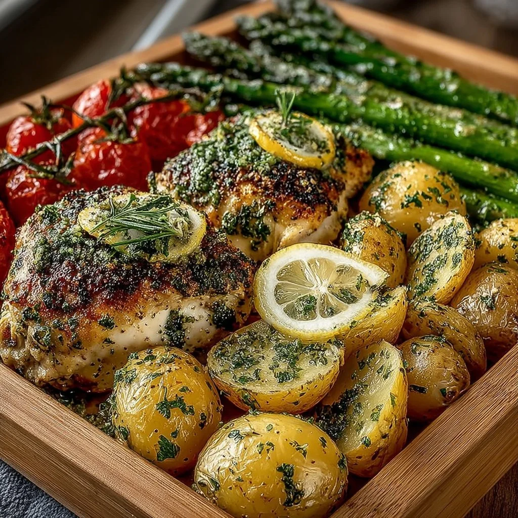 Sheet Pan Garlic Butter Chicken and Veggies