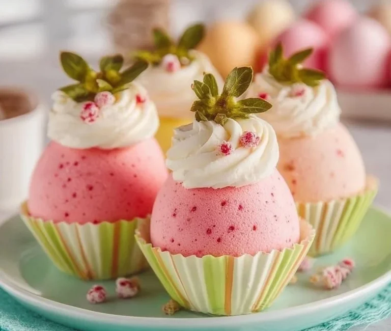 Strawberry Shortcake Easter Egg Bombs decorated for Easter