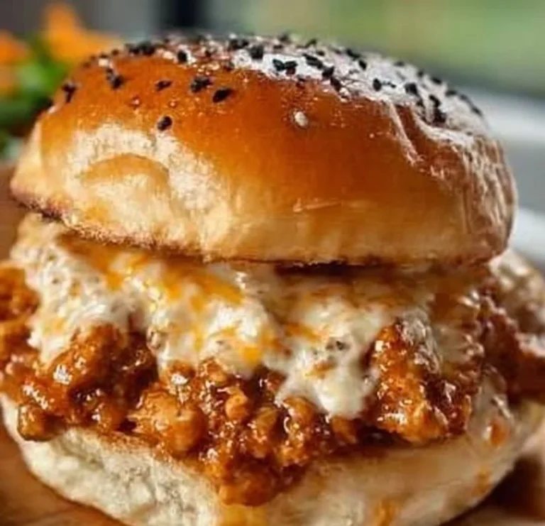 Cajun Chicken Sloppy Joes garnished with fresh herbs and served on a bun