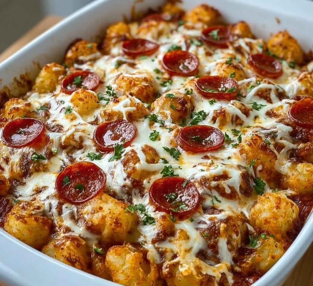 Pizza Tot Casserole 2 Pizza Tot Casserole